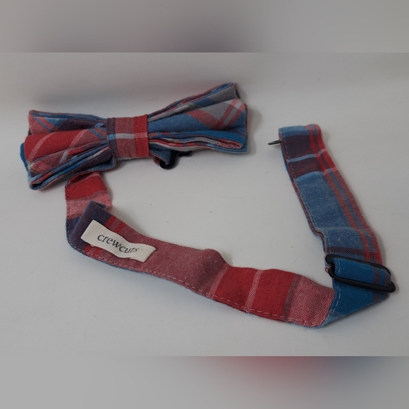 J. Crew Crewcuts Kids Boys Tie Bow Tie Accessories Check Plaid Adjustable - Picture 4 of 5
